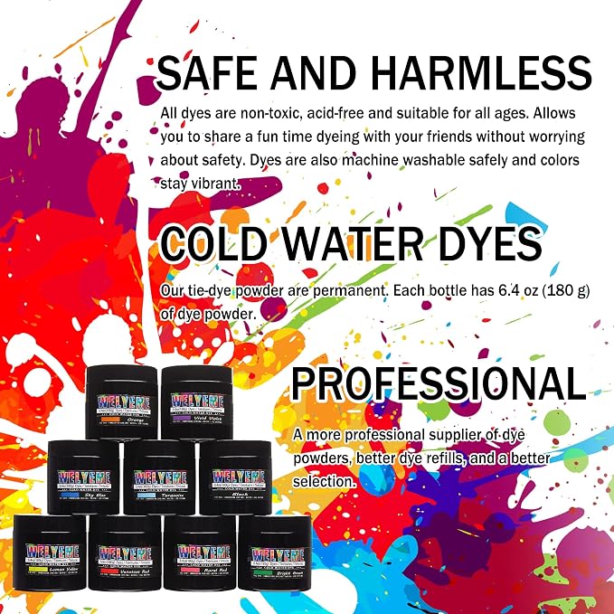 Cold Water Dye Blue, Tie Dye Powder, Fabric Dye Powder - Image 3