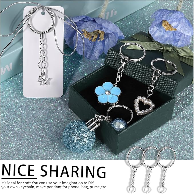 Teenitor 120Pcs Key Chain Rings Keychain Rings 1inch, Keychain Making Supplies - Image 6