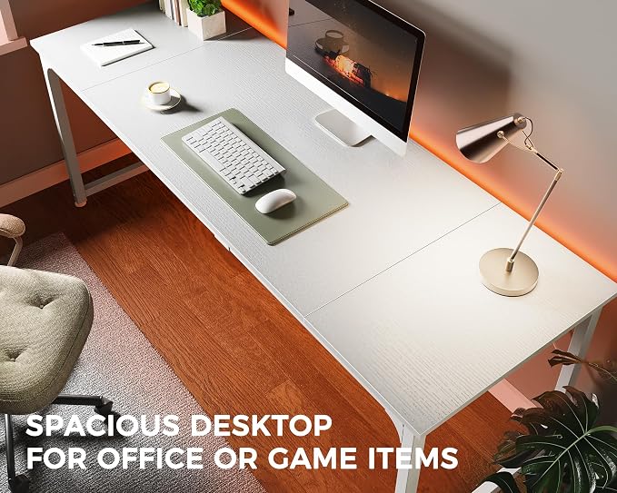 Huuger Computer Desk, 80 Inch Office Desk, Gaming Desk - Image 5