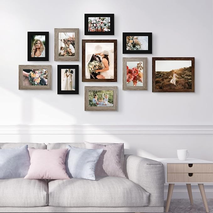 LUCKYLIFE Gallery Wall Frame Set, Picture Frames Collage 10-Pack - Image 2