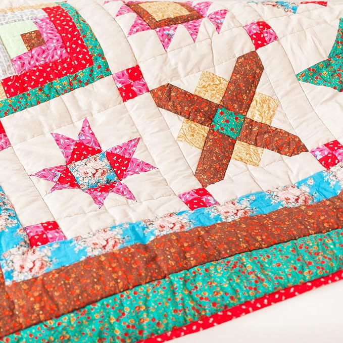 200 Pcs 4" x 4" Cotton Craft Fabric Bundle Squares, Sewing Scrapbooking - Image 7