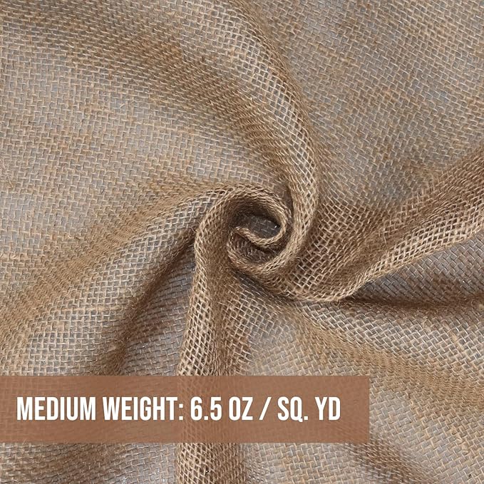 Garden Burlap Roll, 40" X 150 Feet Natural Jute Burlap Fabric Roll for Gardening Raised Bed Liners,Seed Cover,Edging,Weed Barrier,Aisle Runner Plant Cover Tree Protections (40" X 150 Feet)