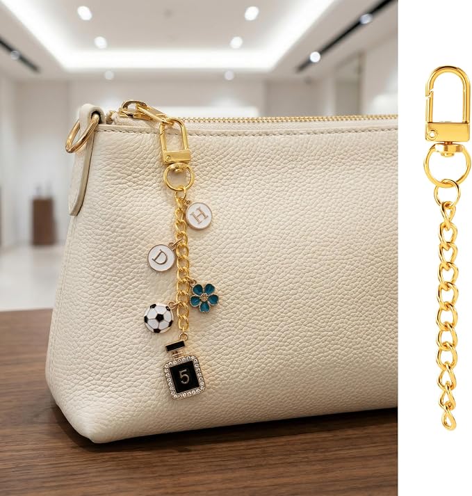 Hzopcw 20pcs Keychain Making Kit, Key Ring Swivel Snap Hook Chains, Alloy - Image 4