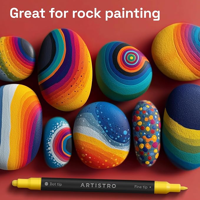 ARTISTRO 5 Precision Dual-Tip Acrylic Paint Markers – Paint Pens Set - Image 8
