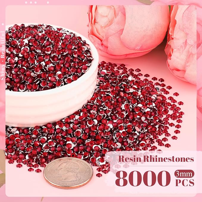 8000PCS 3mm Resin Rhinestones Bulk - Image 2