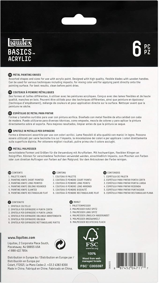 Liquitex BASICS Metal Painting Knife Set - Image 2