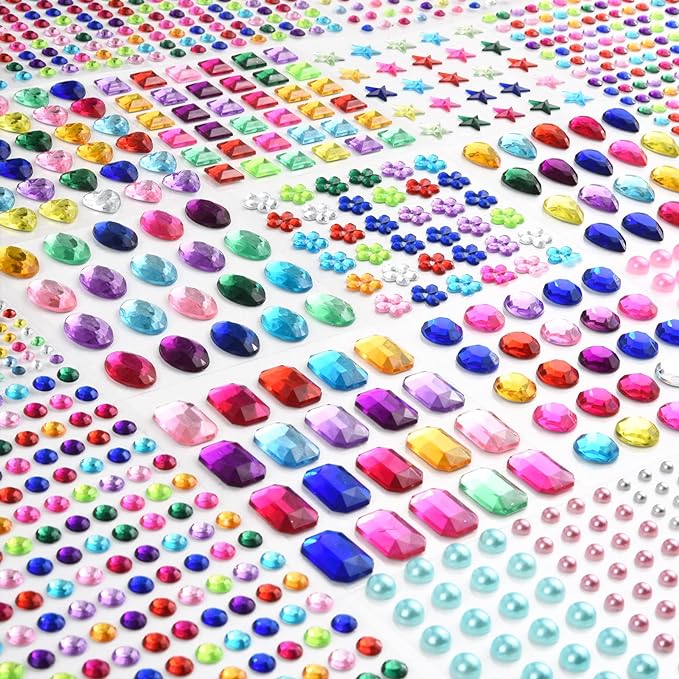 2102pcs Gems Stickers, Self Adhesive Gems by QUEENTI