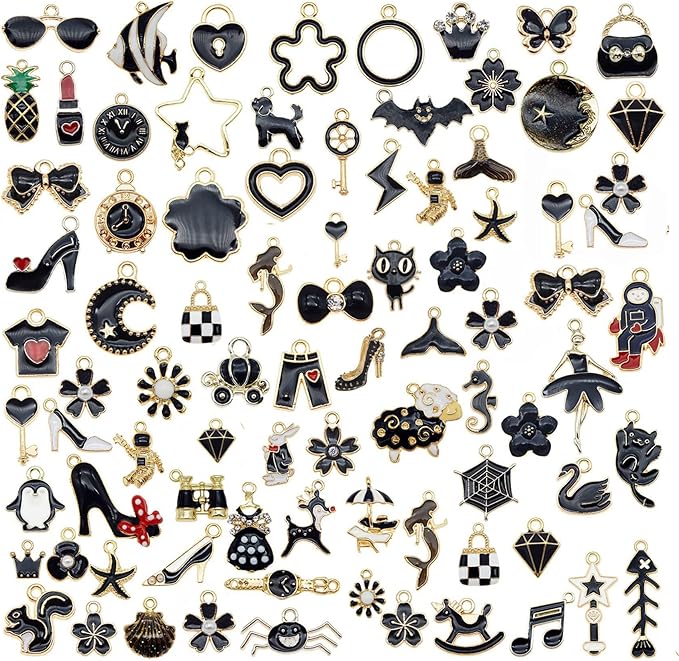 30pcs Mixed Enamel Charms Pendants by JulieWang-FortheLoveofHandmade