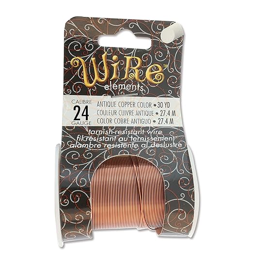The Beadsmith Wire Elements 24-Gauge Lacquered Tarnish-Resistant Copper Wire by TheBeadsmith