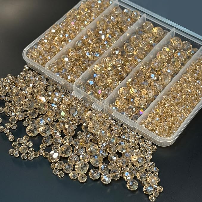800Pcs 4/6/8/10mm Crystal Glass Beads by Laopottbeads