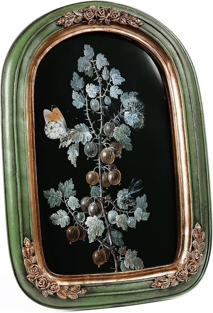 Cuspin 8x10 Vintage Picture Frame, Ornate Green and Gold Frames, Hand-Crafted - Image 9
