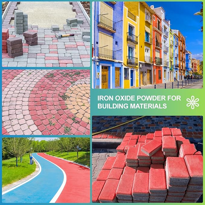 GOODTAKE Concrete Pigment, Brown Iron Oxide Pigment Powder, Concrete Cement Dye Color Pigment for Pastel Tile Paint Concrete Cement Mortar Grout (Brown, 8 oz)