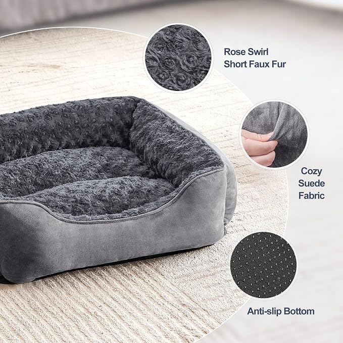 JOEJOY Rectangle Dog Bed for Large Medium Small Dogs - Image 3