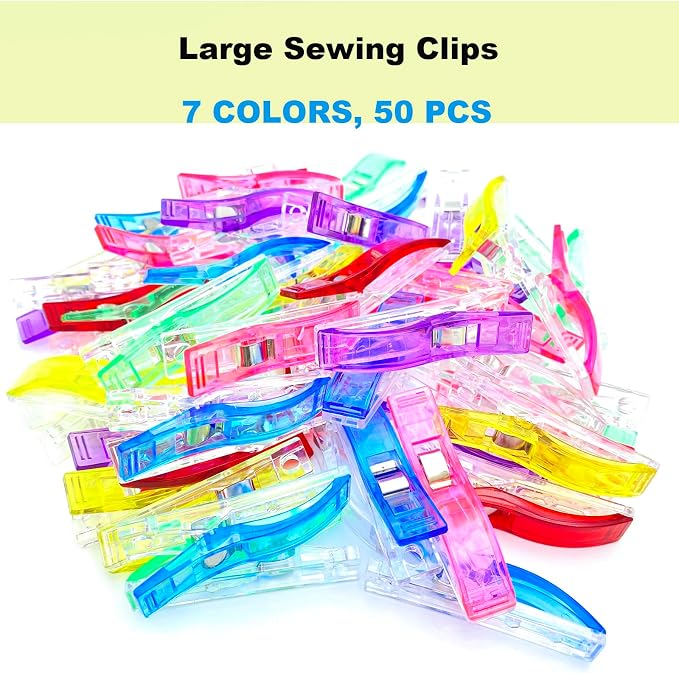 Doukey Large Sewing Clips Fabric Clips 50PCS Jumbo Quilt Clips - Image 5