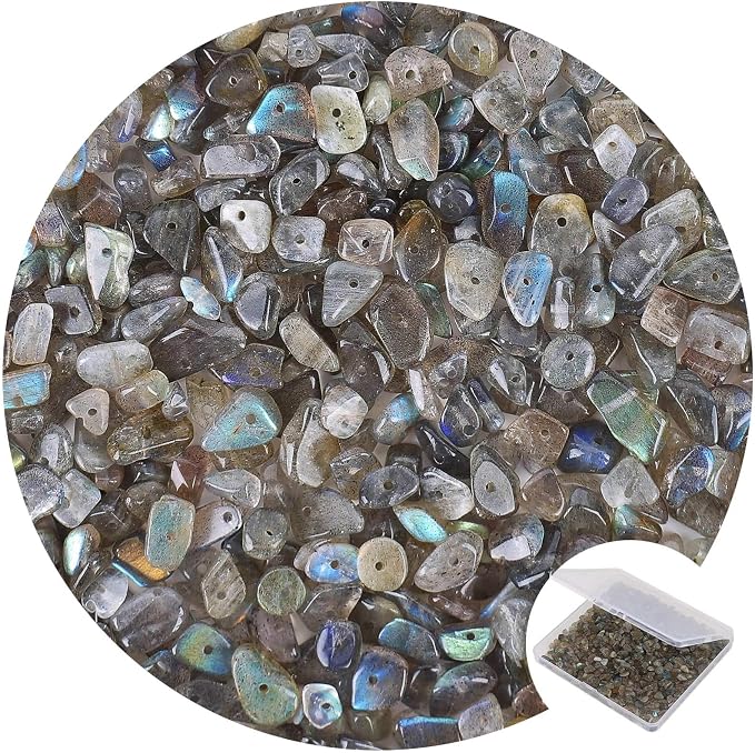 456 PCs Natural Chip Stone Beads, 5-8mm Irregular Multicolor Gemstones Loose by BONNY+BOXX