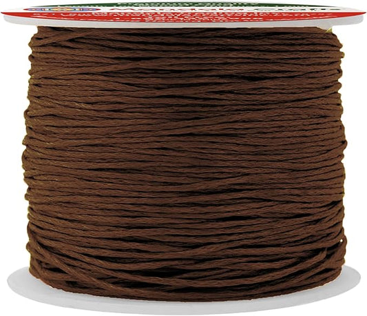 Mandala Crafts 1mm 109 Yards Chocolate Brown Cotton Waxed Cord for Jewelry Making Bracelet Cord Waxed String - Beading String Thread Jewelry Cords for Necklaces String