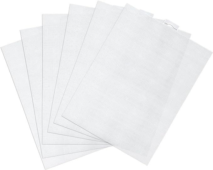 6pcs Plastic Mesh Canvas Sheets, 14 CT Clear by Unknown