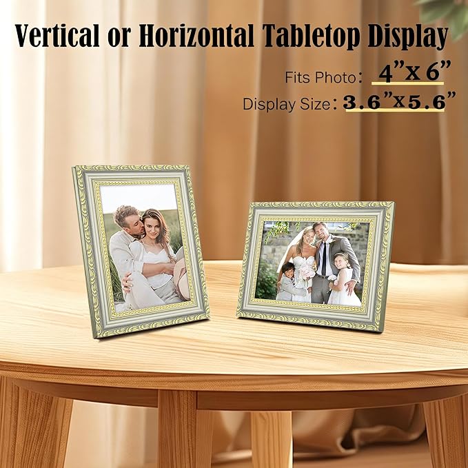 4×6 Picture Frame Gold - Image 2