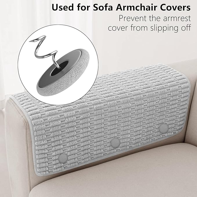 Linen Fabric-Covered Twist Pins - 8 Colors Upholstery Pins & Bed Skirt Pins -Used to Secure Sofa Cushion, Armrest Covers, Furniture & Bed Skir(12, Light Gray)