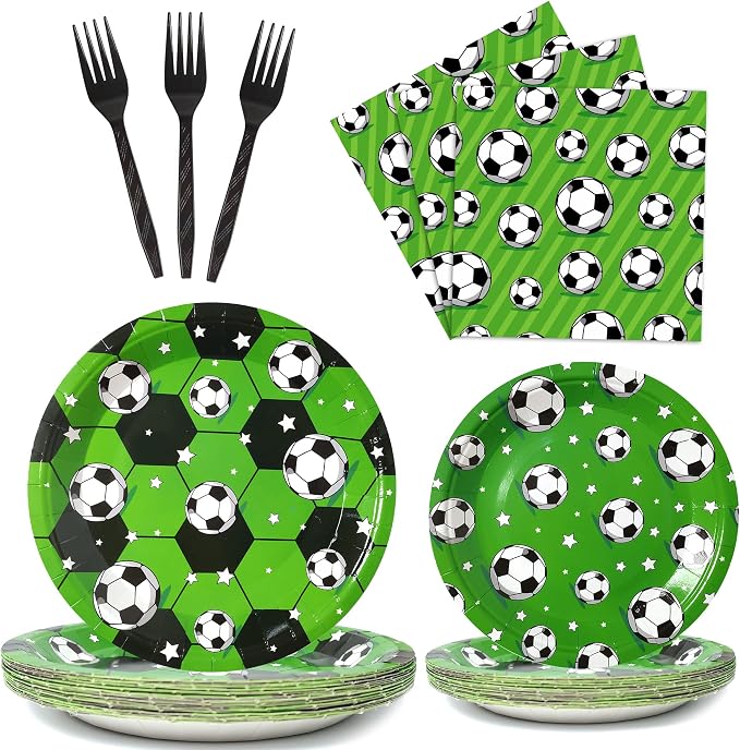 Soccer Party Supplies for 24 Guests Soccer Party Plates and Napkins Party by partygreeting