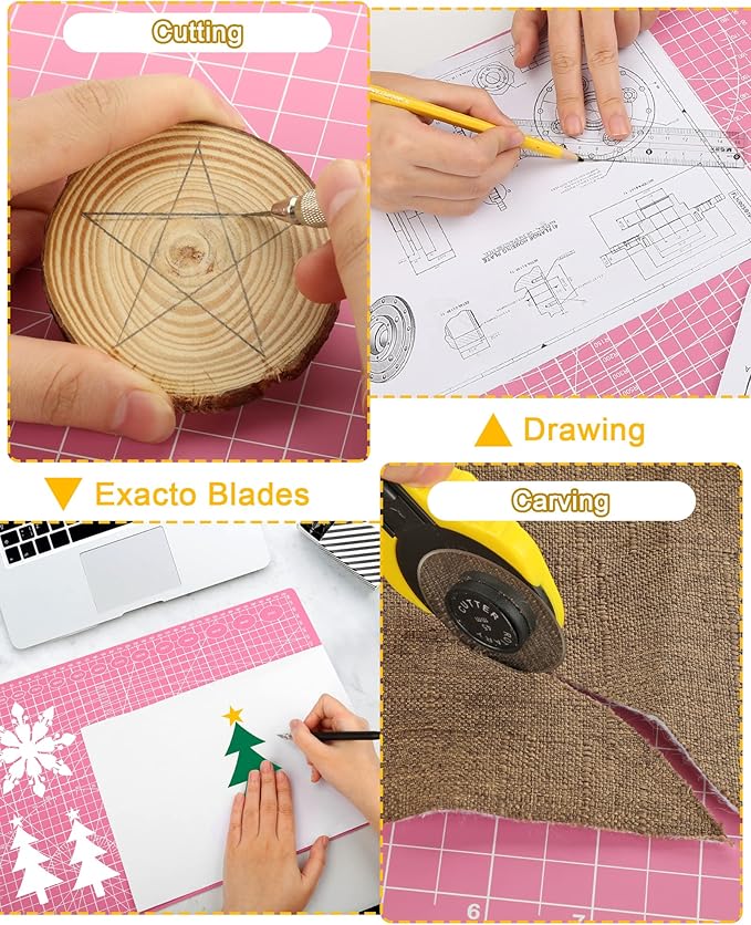 Density-upgraded 9"x12" Self Healing Cutting Mat, Idemeet Rotary Sewing Mat - Image 6