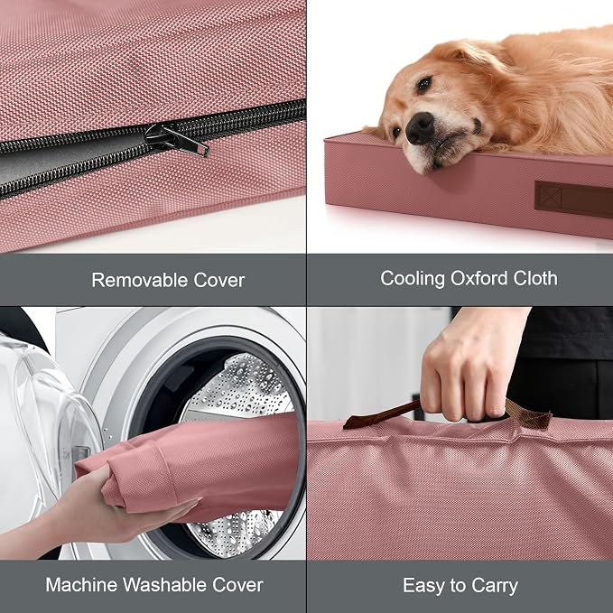 Outdoor Dog Bed for Small Dogs & Cats, Waterproof Dog Crate Mat Orthopedic Egg - Image 6