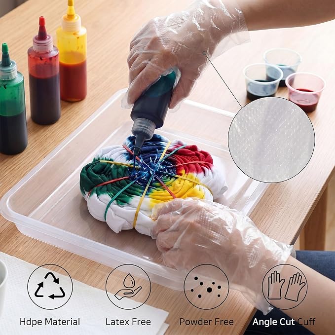 500 Pcs Rubber Bands Kit for Tie Dye Projects Craft Project Colorful Elastic - Image 3