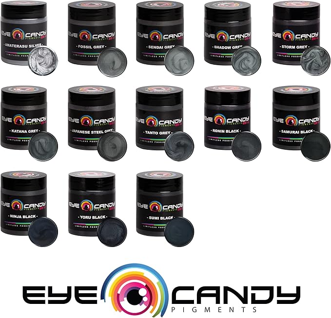 Eye Candy Premium Mica Powder Pigment “Japanese Steel Grey” (50g) Multipurpose DIY Arts and Crafts Additive | Epoxy, Resin, Bath Bombs, Paint, Soap, Nail Polish, Lip Balm (Japanese Steel Grey, 50G)