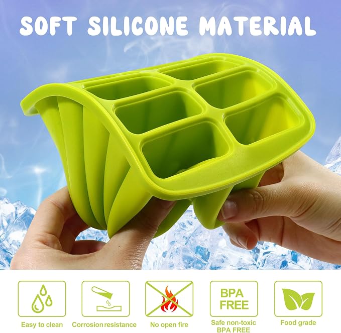 10 Cavity Popsicles Molds with 50 Pcs Popsicle Sticks, Bpa-free ice Pop Mold - Image 3