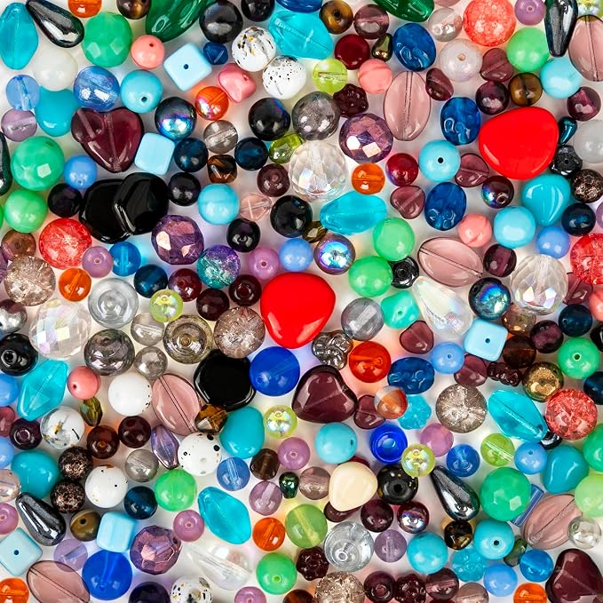 One Pound Assorted Glass Beads for Jewelry Making, DIY Lamp Work, Arts and - Image 8