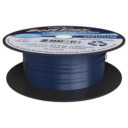 Soft Flex 49 Strand Beading Wire - Medium 0.19 Diameter - 100 Feet Nylon Design Wire