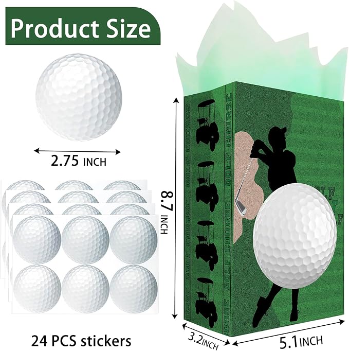 Golf Party Favor Bags – 24 Pcs Golf Gift Bags - Image 3