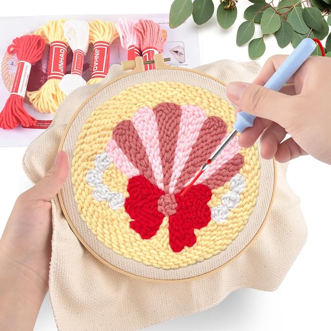 ERKOON Punch Needle Kit Adults Beginners, DIY Easy Sea Animals Embroidery Set - Image 5