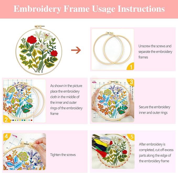 Zhenqing Rose and Lily Cross Stitch Kit - Image 6
