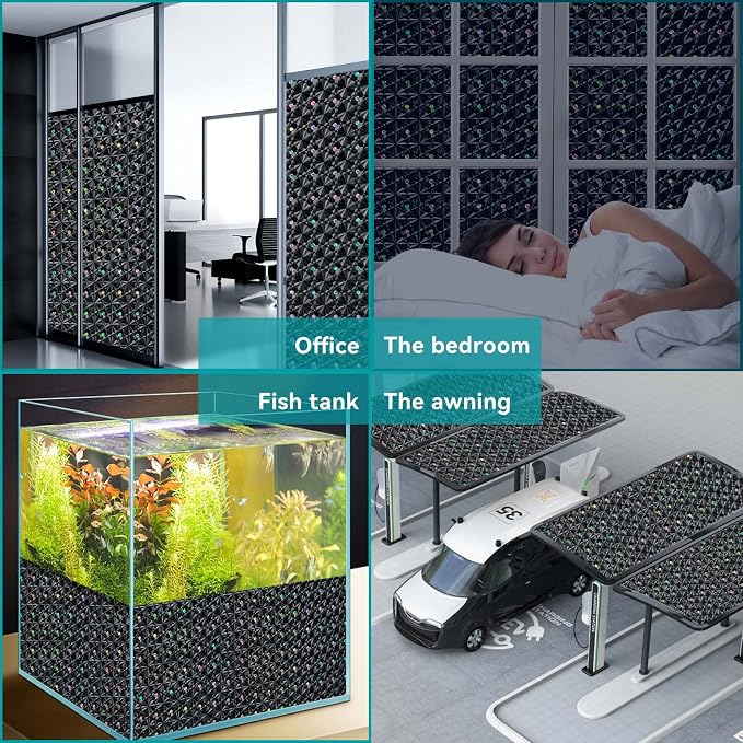 Windimiley Blackout Window Film, 100% Light Blocking Privacy, 35.4" x 78.7" | - Image 5