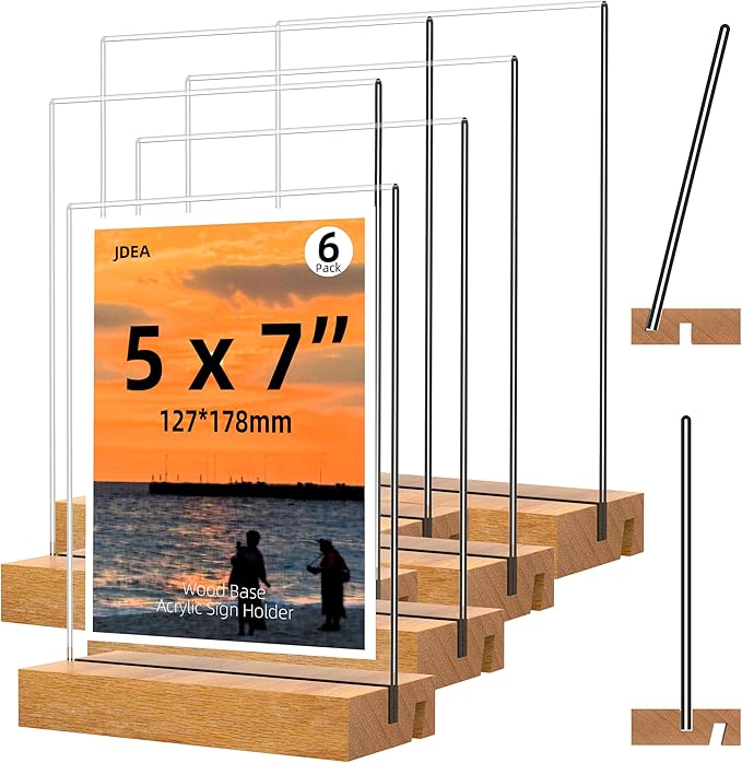 5x7 Inch Acrylic Sign Holder by JDEA