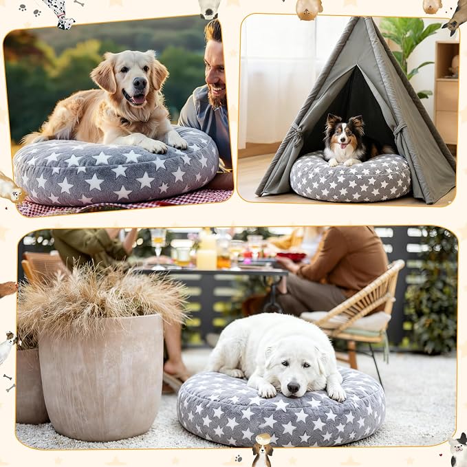 Youyole Large Washable Round Dog Bed Cover Replacement Waterproof 45 x 45 x 11 - Image 5