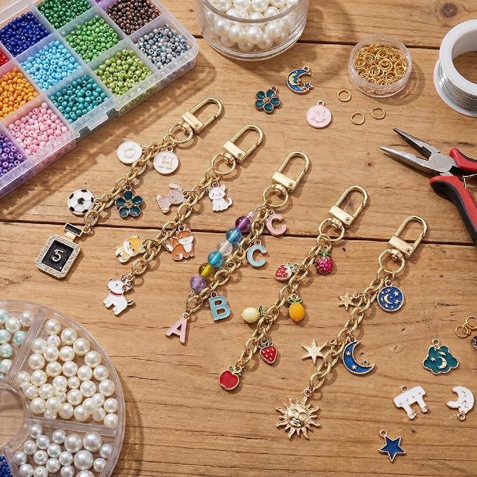 Hzopcw 20pcs Gold Keychain Making Kit, Key Ring Swivel Snap Hook Chains - Image 6