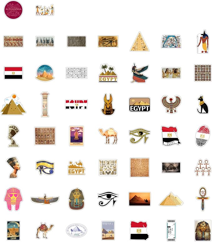 BulbaCraft 100Pcs Egypt Stickers - Image 4