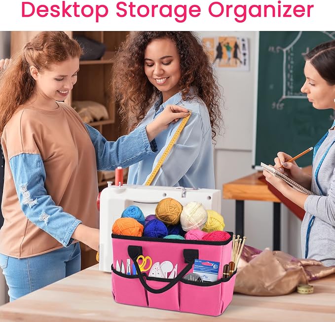 Desktop Tote and Organizer, Teacher Helper Caddy Bag - Image 6