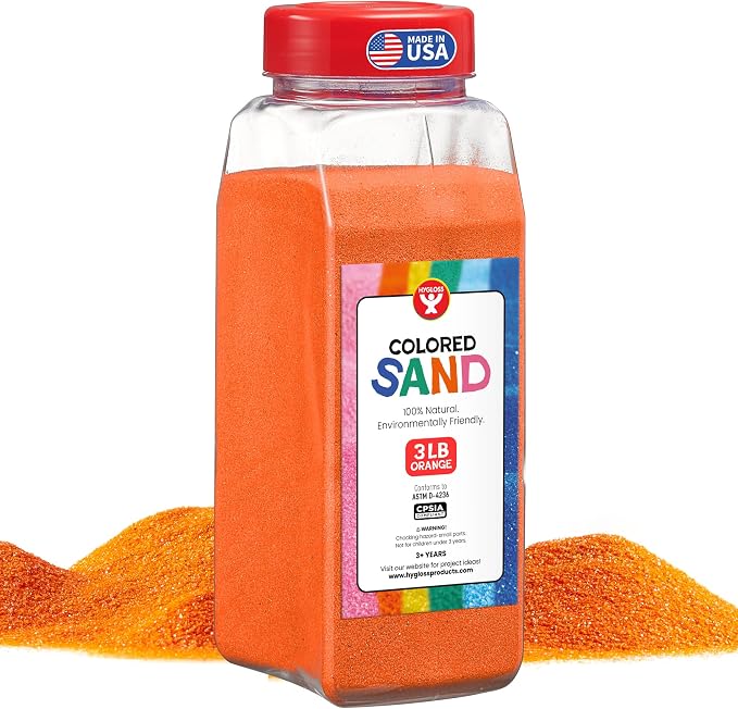 Hygloss Colored Sand for Crafts – 3 lb Bottle by HyglossProductsInc