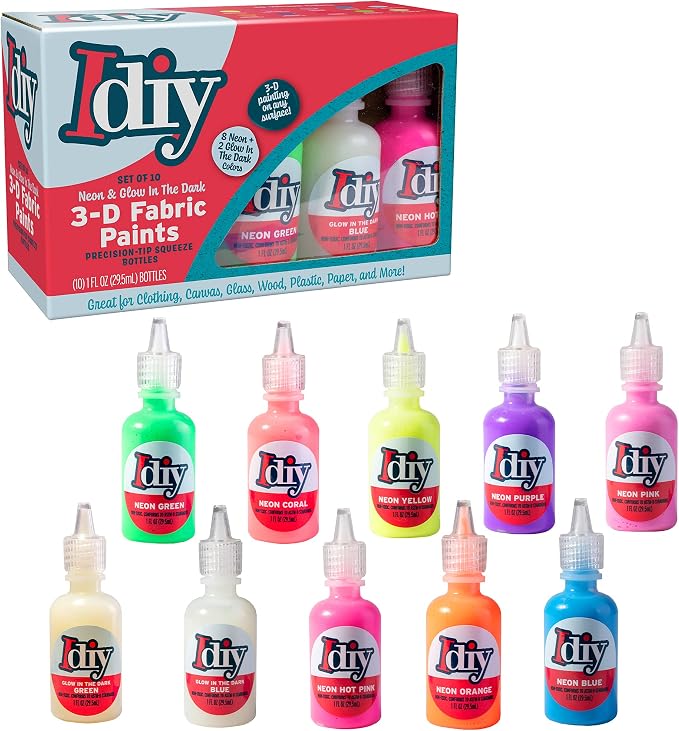 3D Fabric Paint Permanent Non-Toxic 3D Fabric Paint by SCSDirect