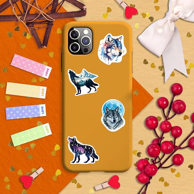 100Pcs Wolf Stickers for Water Bottle, Laptop - Image 6
