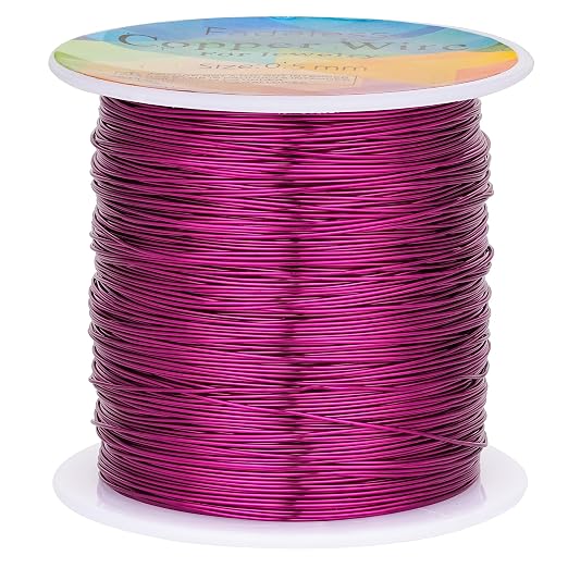 203 Feet Tarnish Resistant Copper Wires 24 Gauge/0.5mm Jewelry Craft Wires by CREATZONE