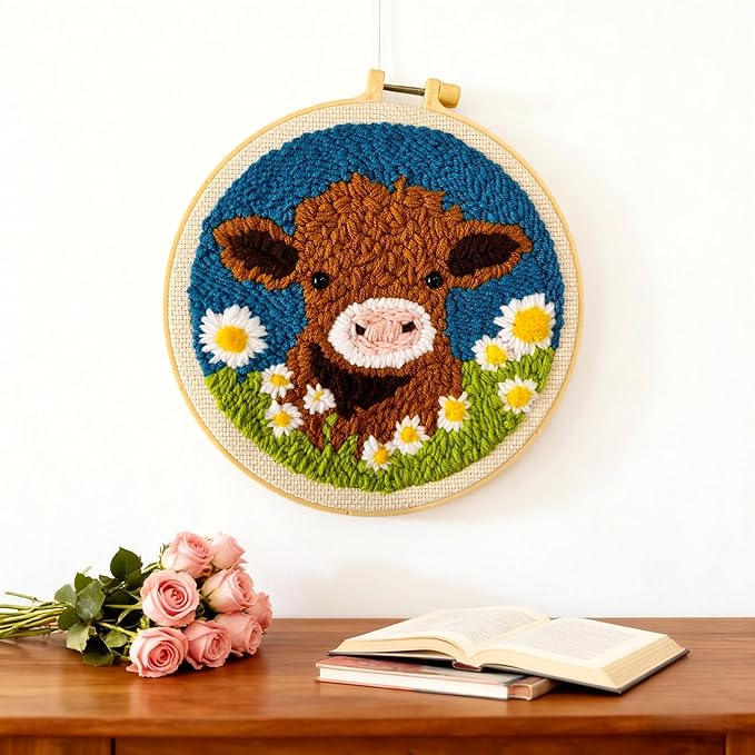DIY Punch Needle Kits Highland Cow - Image 5