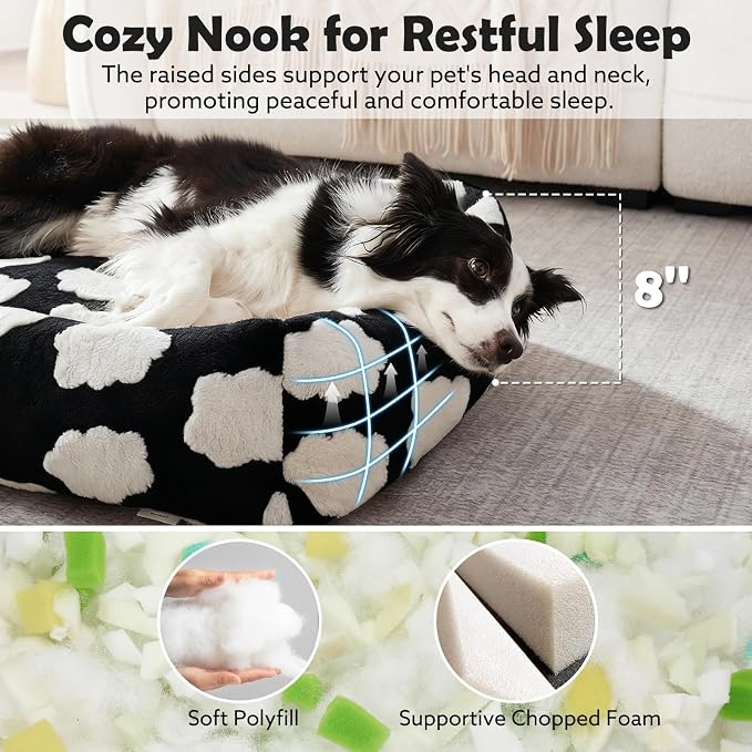 JOEJOY Medium Dog Bed Medium Size Dog, Rectangle Washable Orthopedic Pet Bed - Image 2