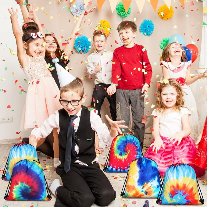 Lothee 30 Pack Tie Dye 30 Pack Drawstring Bags Party Favors - Image 6