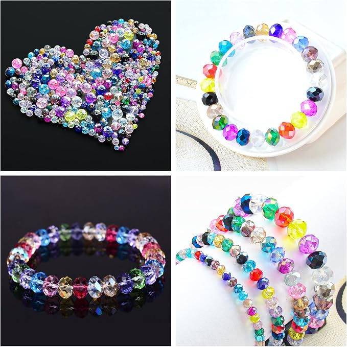 1200Pcs 4mm Colors Random Crystal Glass Beads - Image 4