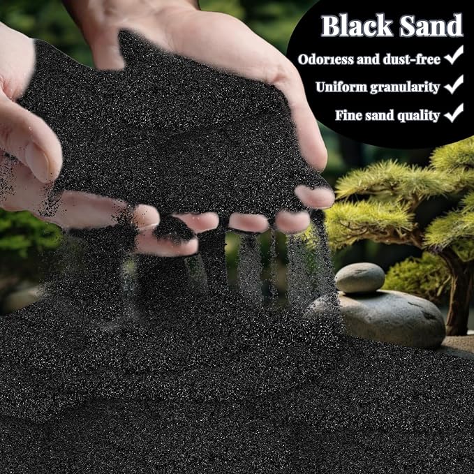RAINFLOW 15 OZ Fine Balck Sand for Crafts - Image 2
