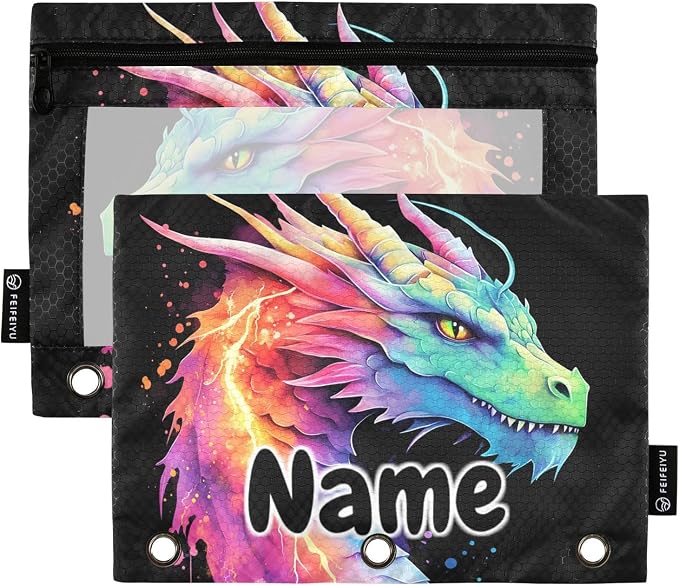 Custom Lightning Dragon Watercolor Pencil Pouch by BOENLE-WELCOMEYOURCOMING